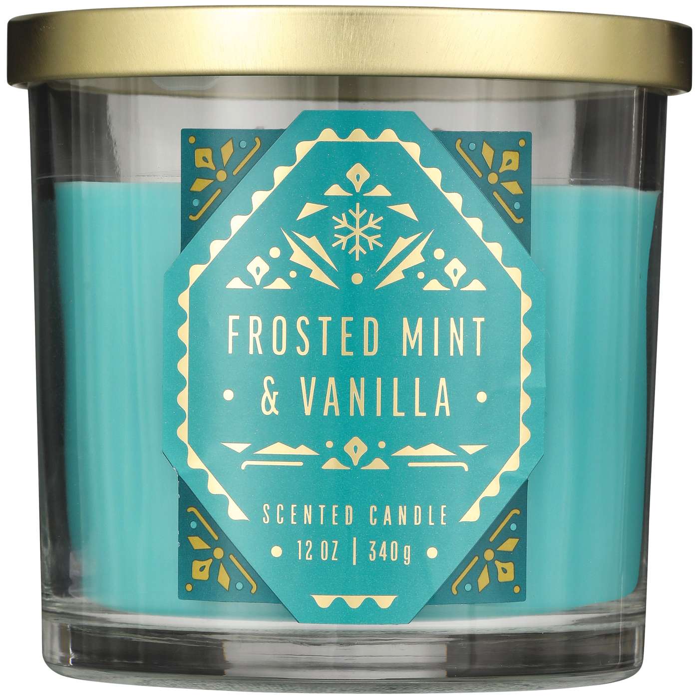 Destination Holiday Frosted Mint Vanilla Scented Candle; image 1 of 2