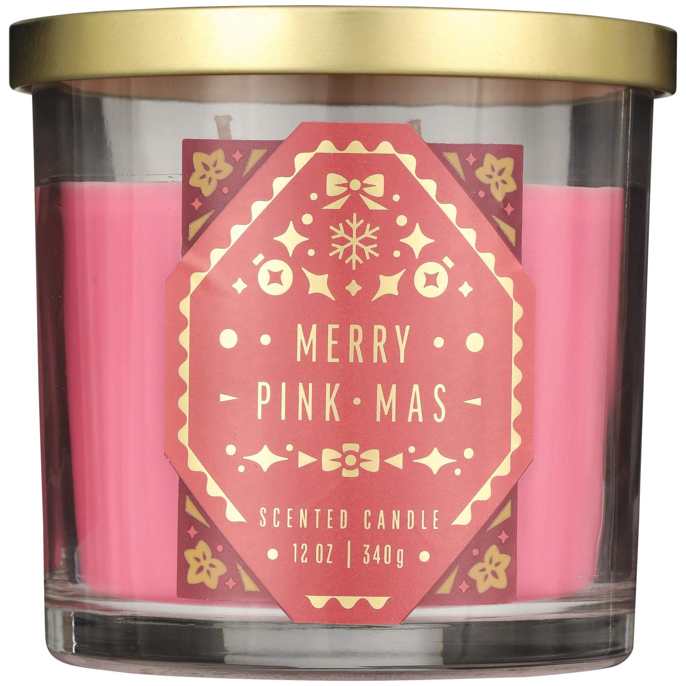 Destination Holiday Merry Pink-mas Scented Candle; image 1 of 2