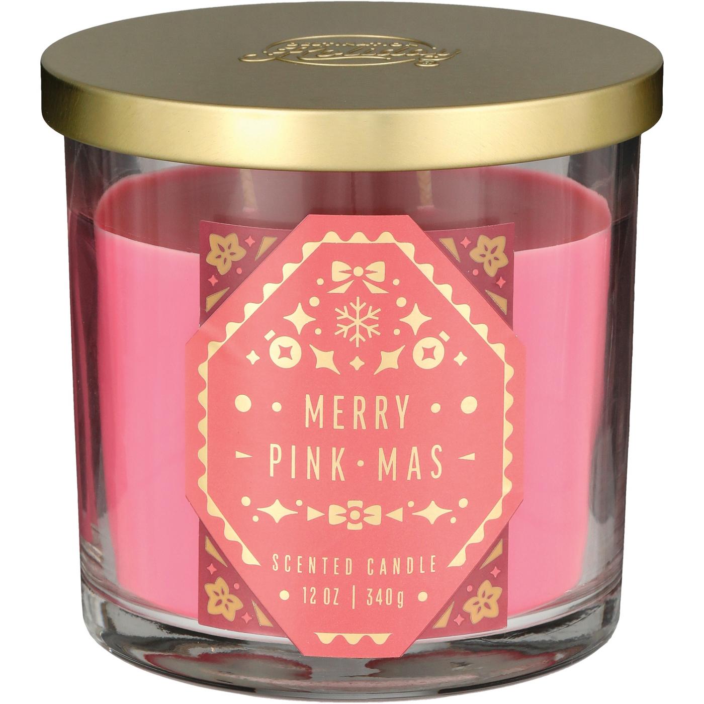 Destination Holiday Merry Pink-mas Scented Candle; image 2 of 2