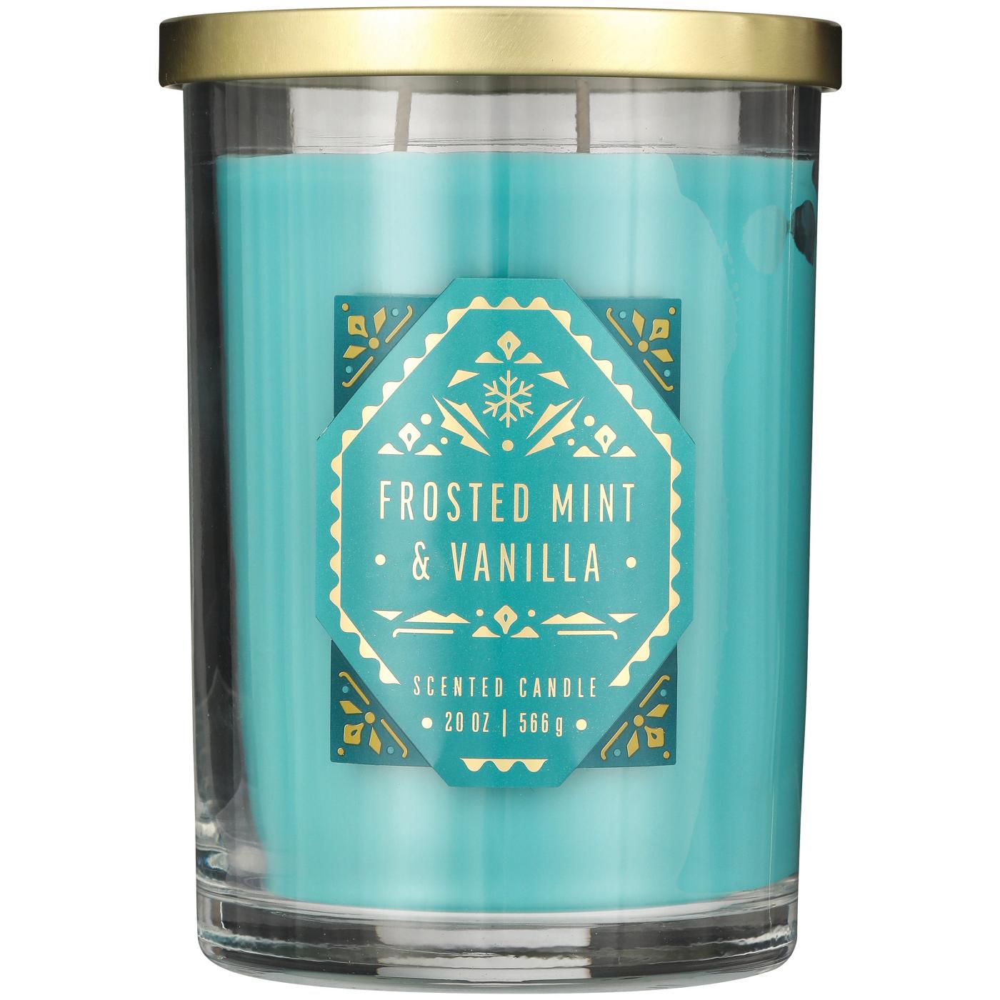 Destination Holiday Frosted Mint Vanilla Scented Candle; image 1 of 2