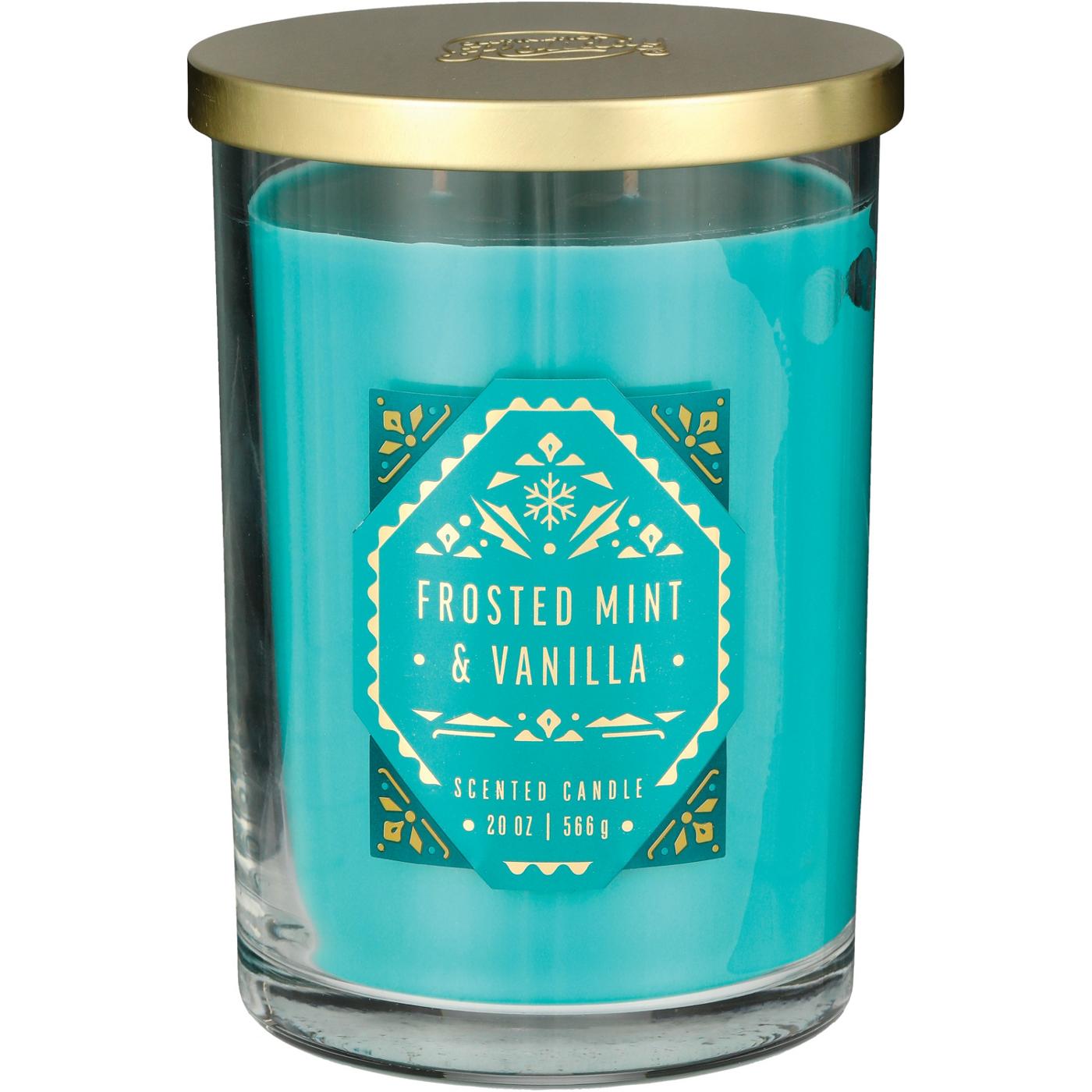 Destination Holiday Frosted Mint Vanilla Scented Candle; image 2 of 2