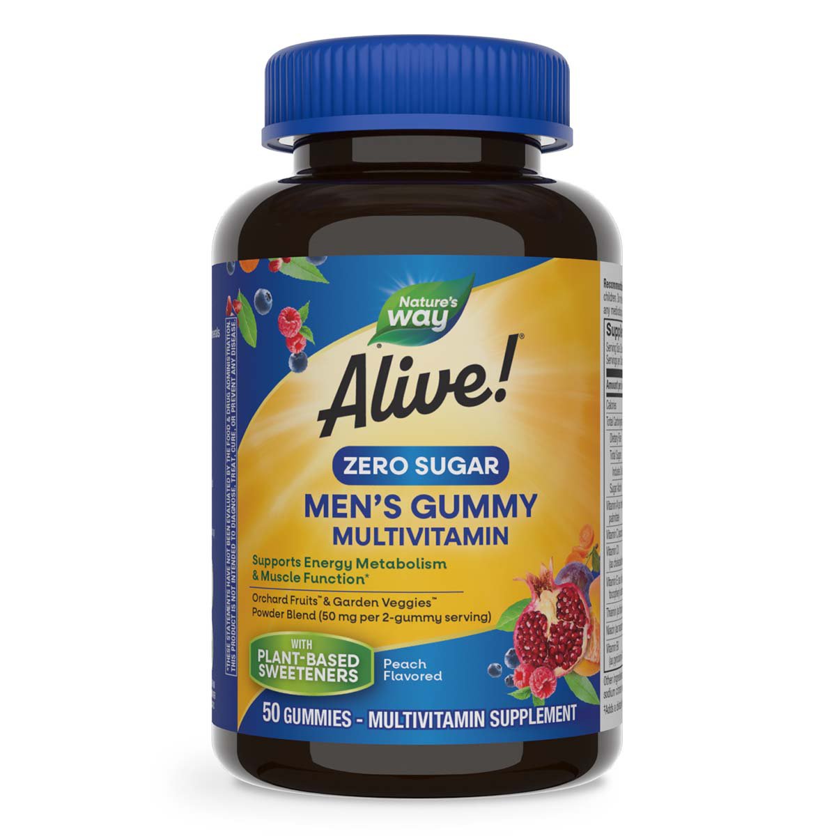 Nature's Way Alive! Zero Sugar Men's Multivitamin Gummies - Peach ...