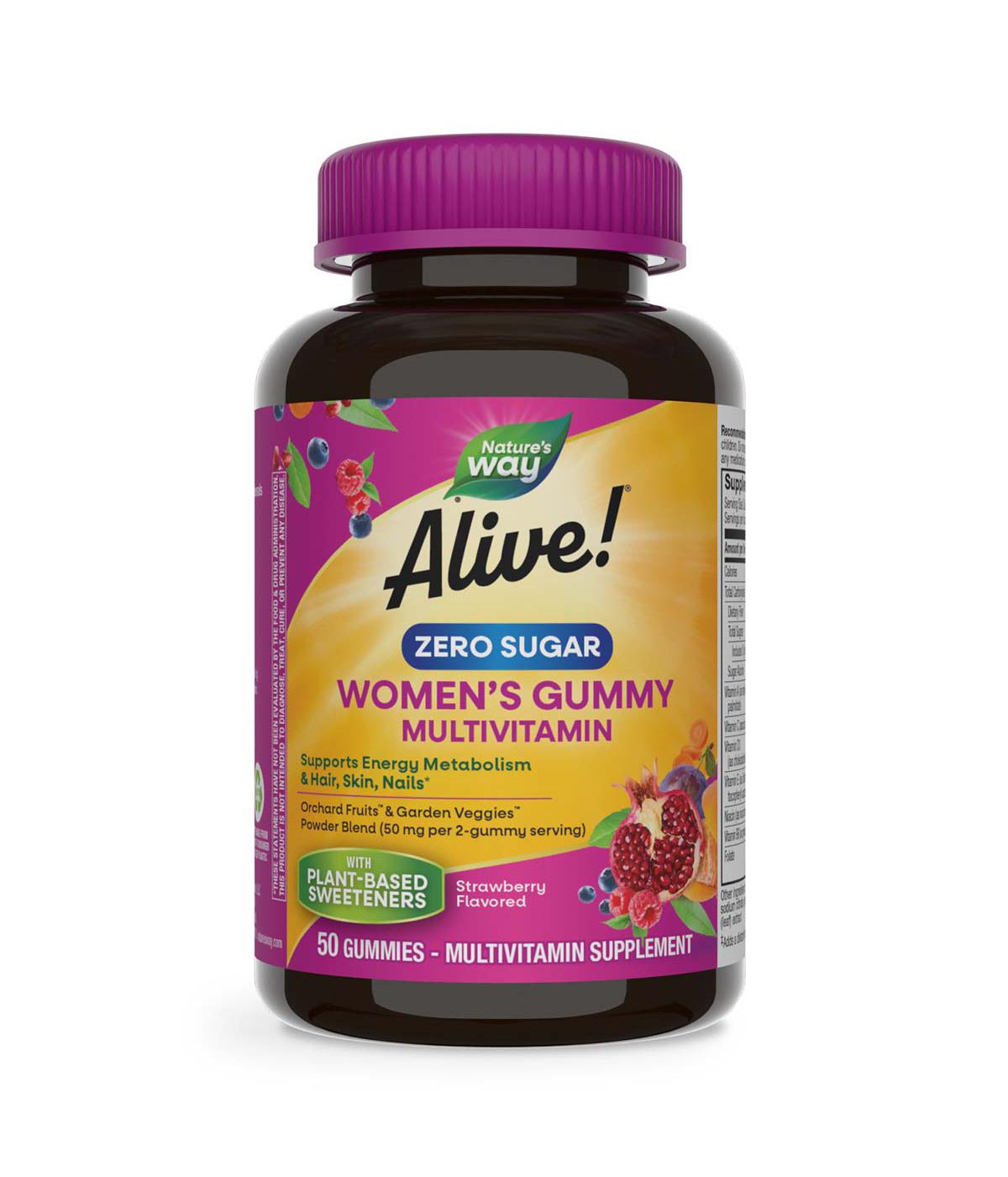 Nature's Way Alive! Zero Sugar Women's Multivitamin Gummies - Strawberry Flavor; image 1 of 3