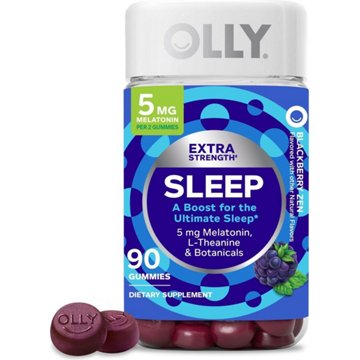 OLLY Extra Strength Melatonin & L-Theanine 5 mg Sleep Gummies Blackberry