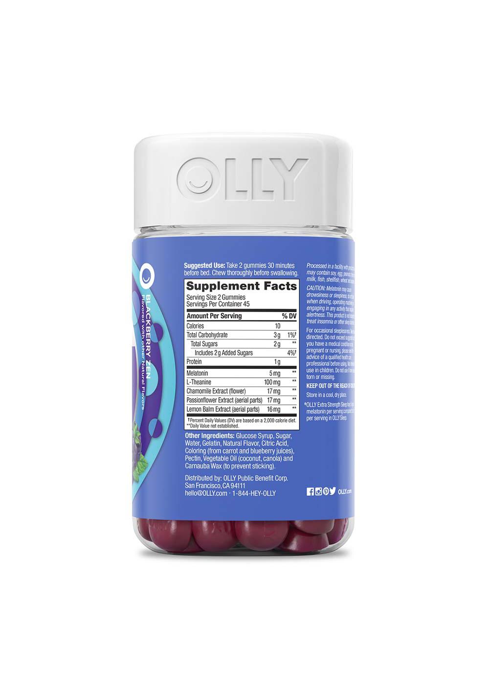 Olly Extra Strength Sleep Gummies - Blackberry Zen; image 3 of 4