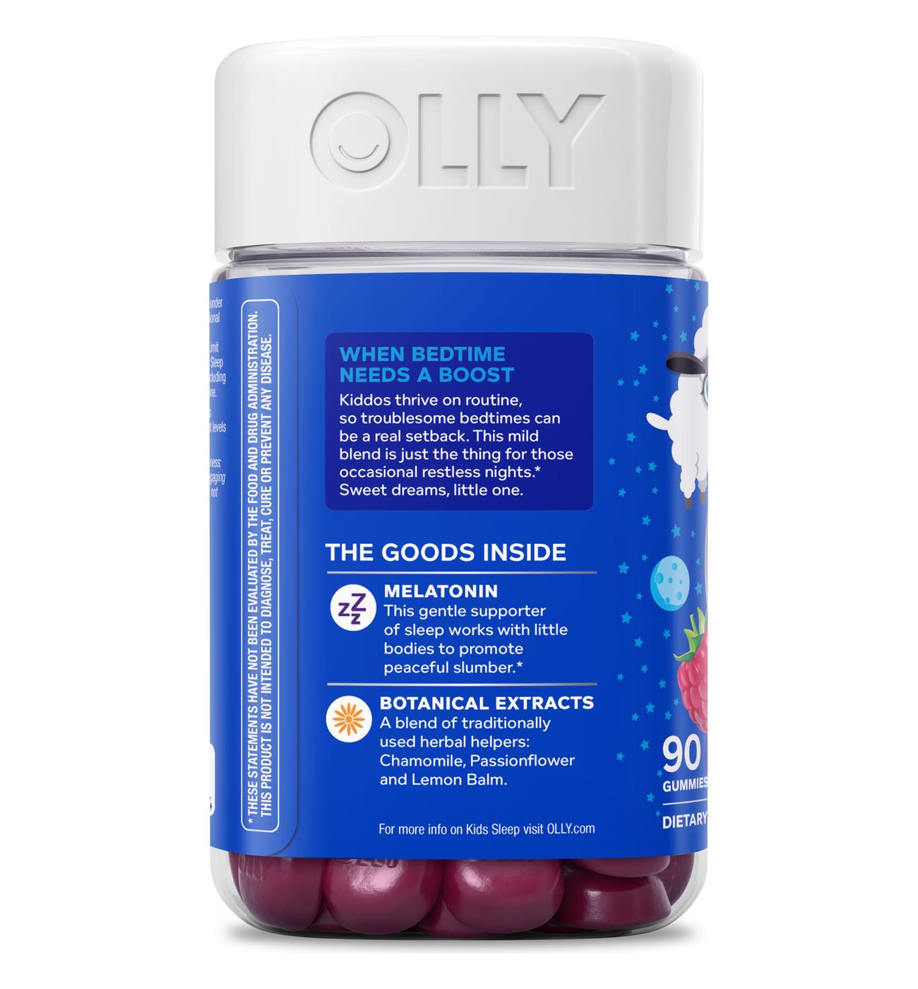 OLLY Kids Melatonin & L-Theanine .5 mg Sleep Gummies- Raspberry; image 2 of 4