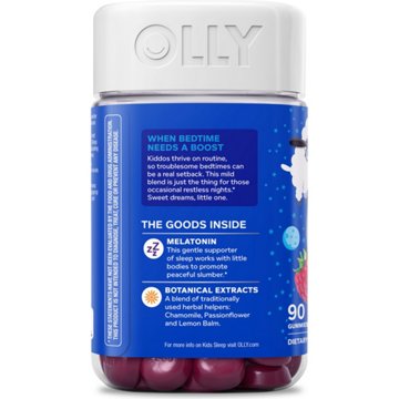OLLY Kids Melatonin & L-Theanine .5 mg Sleep Gummies- Raspberry