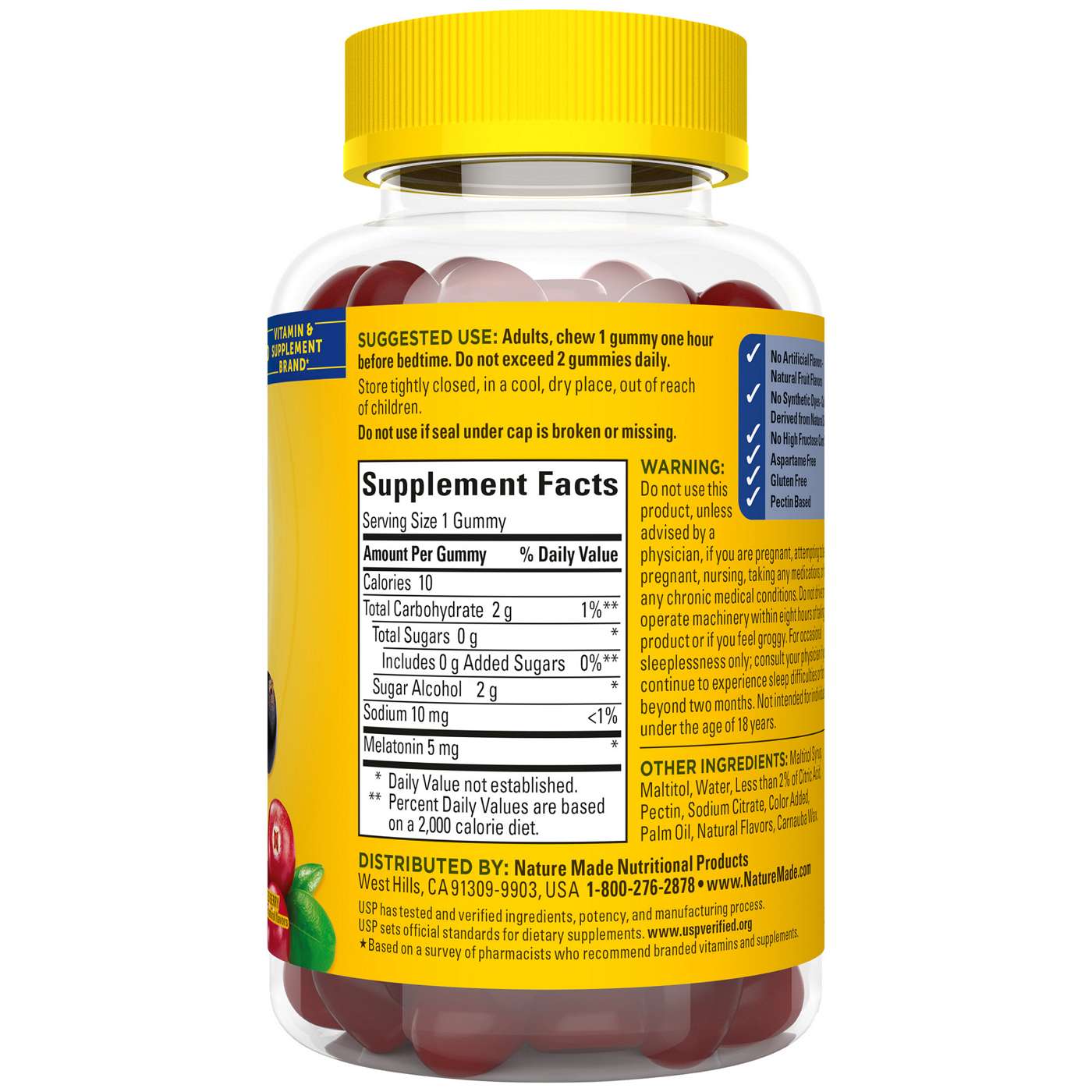 Nature Made Zero Sugar Melatonin Gummies - Mixed Berry; image 4 of 4