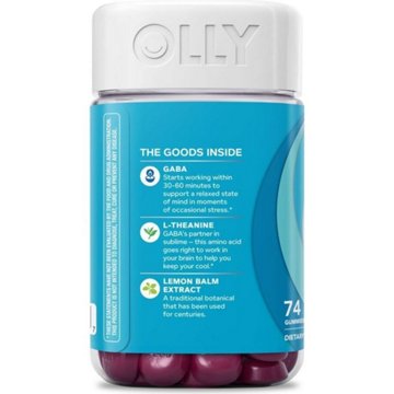 OLLY Goodbye Stress GABA, L-Theanine & Lemon Balm Gummies - Berry