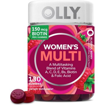 OLLY Women's Multivitamin Biotin & Folic Acid Gummies - Berry, 130 ct