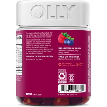 OLLY Women's Multivitamin Biotin & Folic Acid Gummies - Berry, 130 ct