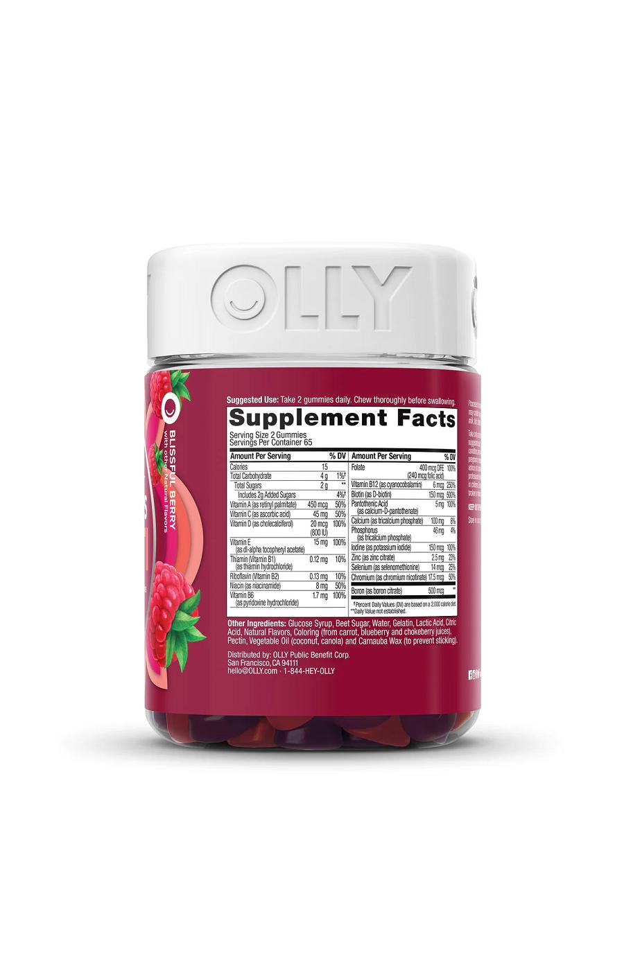 Olly The Perfect Women's Multi Gummies - Blissful Berry; image 2 of 2