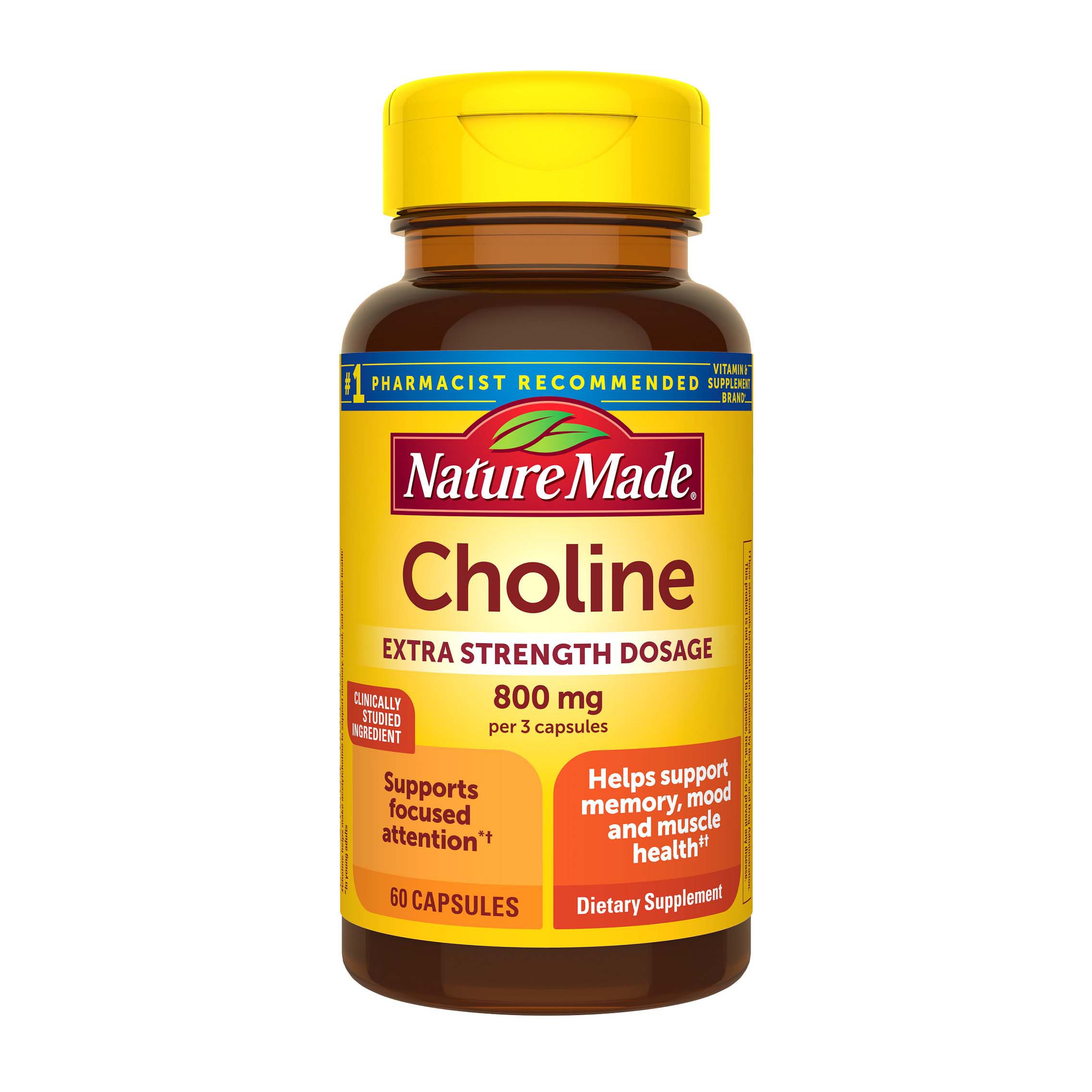 Nature Made Choline Extra Strength Dosage Capsules