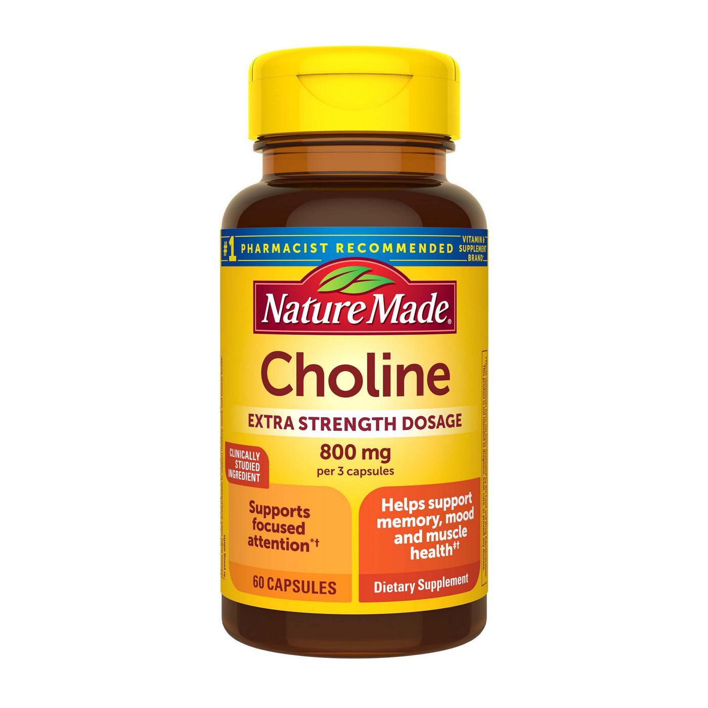 Nature Made Choline Extra Strength Dosage Capsules; image 1 of 4