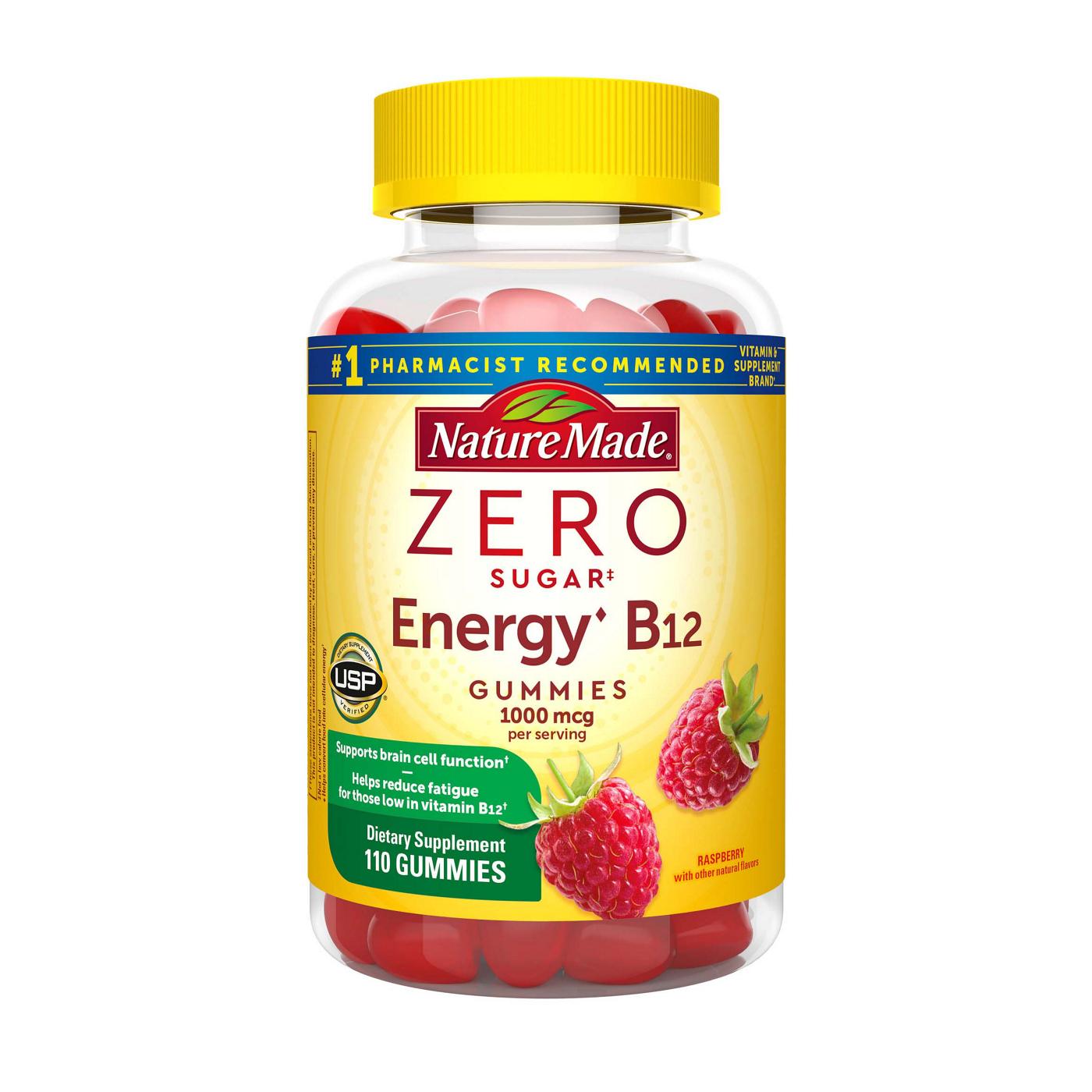 Nature Made Zero Sugar Energy B12 Gummies - Raspberry; image 1 of 4