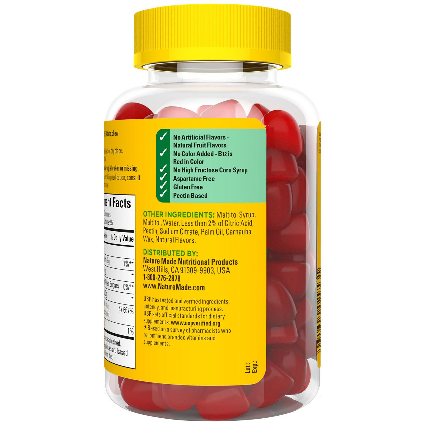 Nature Made Zero Sugar Energy B12 Gummies - Raspberry; image 4 of 4