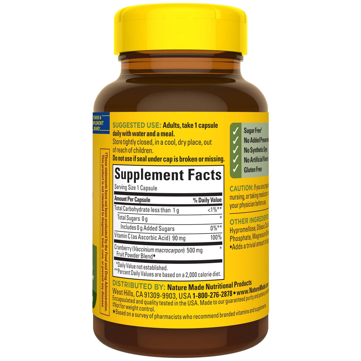 Nature Made Cranberry 500 mg Capsules; image 3 of 3