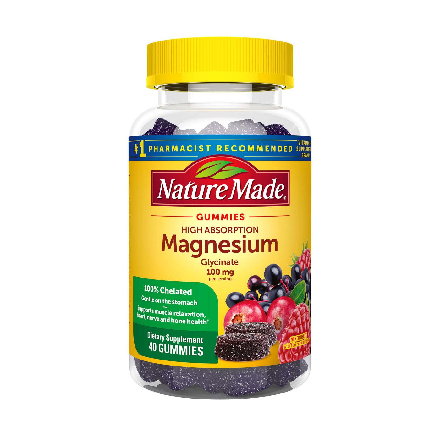 Nature Made High Absorption Magnesium Glycinate Gummies - Mixed Berry; image 1 of 4