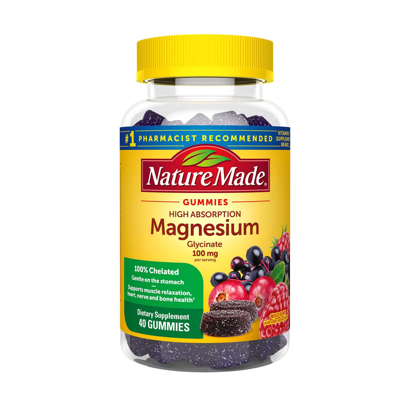 Nature Made High Absorption Magnesium Glycinate Gummies - Mixed Berry; image 1 of 3