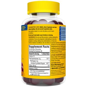 Nature Made Time Release Melatonin Maximum Strength 10 mg Gummies - Cherry