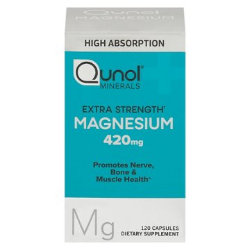 Qunol Minerals Extra Strength Magnesium 420 mg Capsules, 120 ct