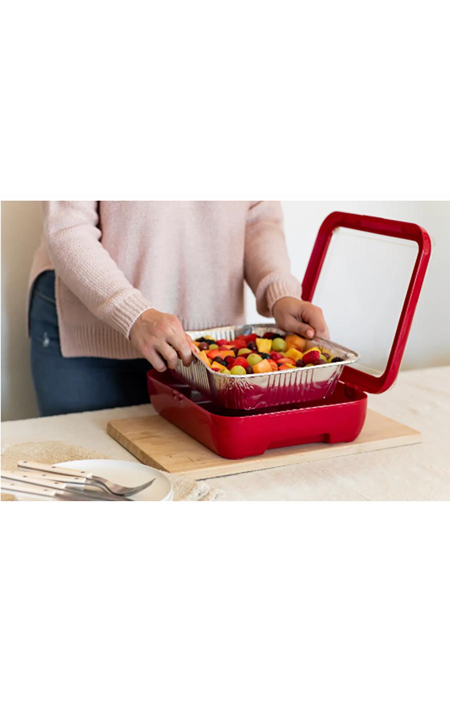 Fancy Panz Classic Foil Pan Holder - Red; image 2 of 3