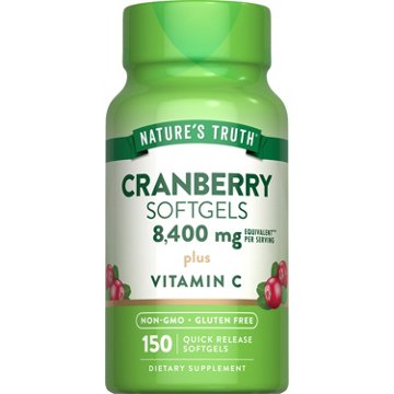 Nature's Truth Cranberry Plus Vitamin C 8400 mg Quick Release Softgels, 150 ct