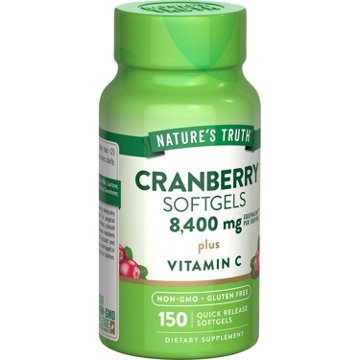 Nature's Truth Cranberry Plus Vitamin C 8400 mg Quick Release Softgels, 150 ct