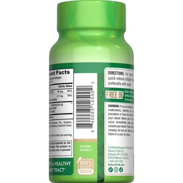 Nature's Truth Cranberry Plus Vitamin C 8400 mg Quick Release Softgels, 150 ct