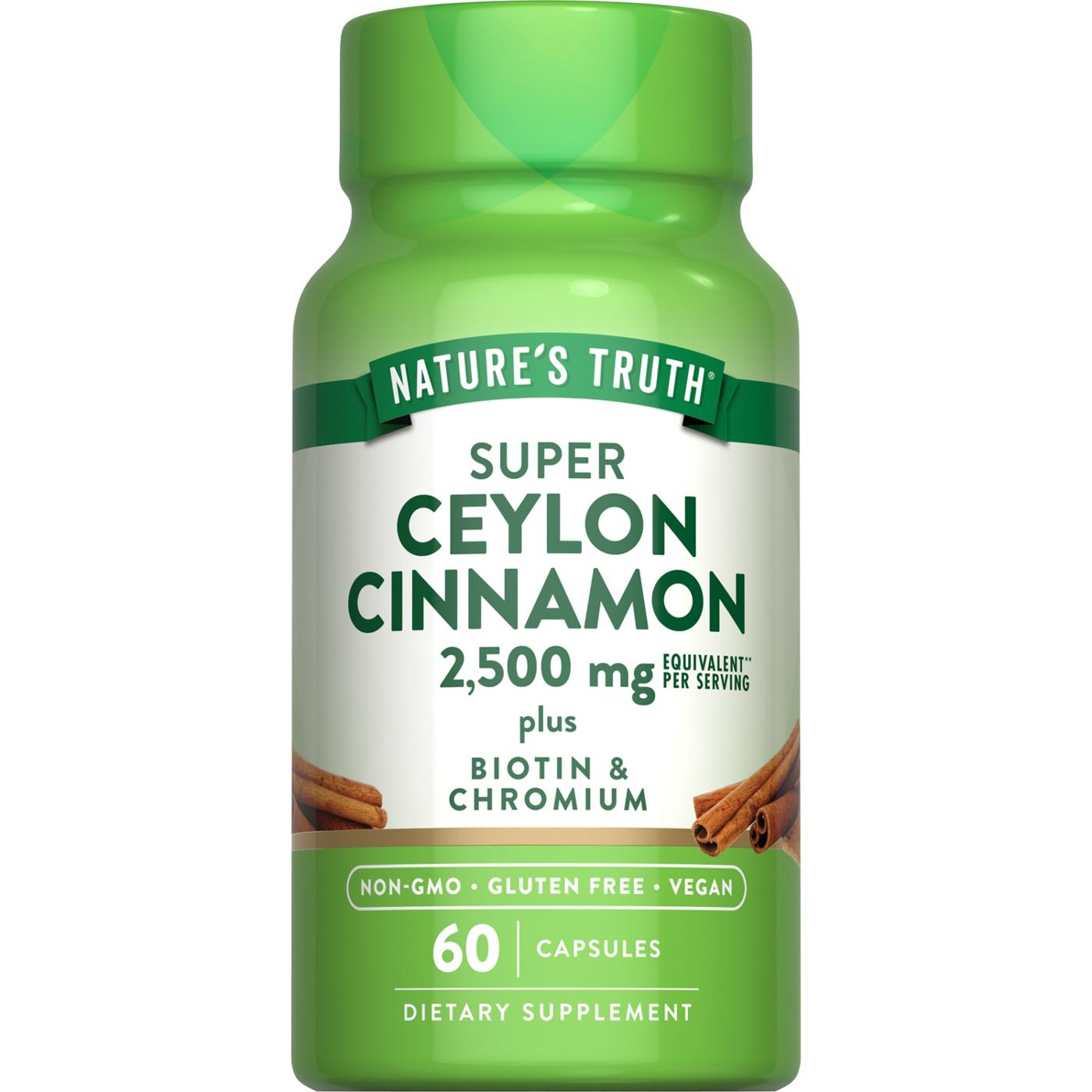 Nature's Truth Super Cinnamon 1500 mg Quick Release Capsules; image 1 of 3