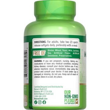 Nature's Truth Magnesium Citrate 250mg Quick-Release Softgels, 60 ct