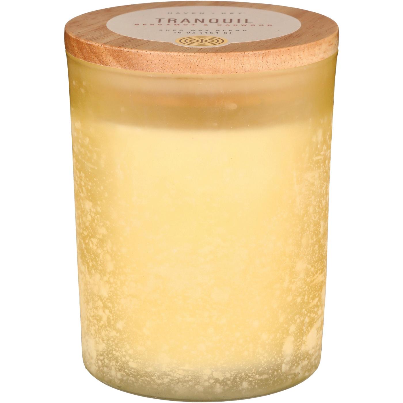 Haven + Key Tranquil Scented Candle - Bergamot & Oakwood; image 1 of 2