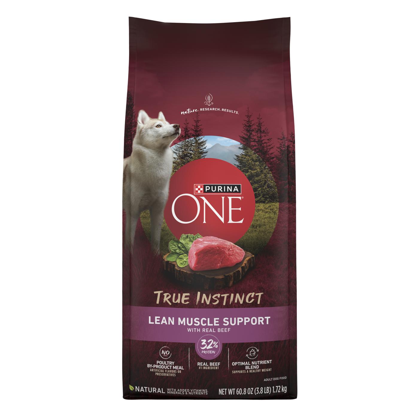 Purina One True Instinct Lean Muscle Support Beef Dry Dog Food; image 1 of 8