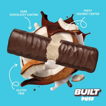 BUILT Puff 17g Protein Bar - Coconut