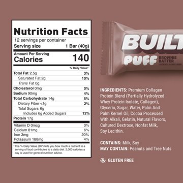 BUILT Puff 17g Protein Bar - Brownie Batter