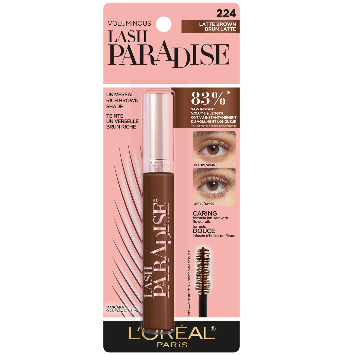 L'Oréal Paris Voluminous Lash Paradise Mascara - Latte Brown; image 1 of 7