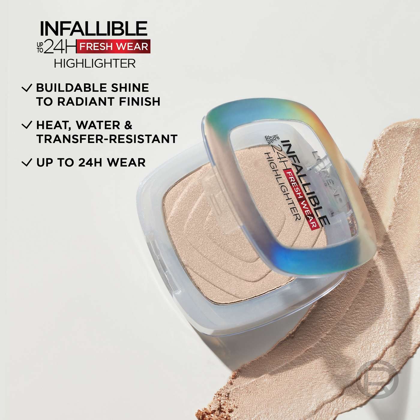 L'Oréal Paris Infallible 24H Fresh Wear Highlighter - Champagne Glow; image 5 of 6