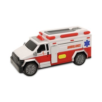 Goldlok City Service Vehicles - School Bus, Police, & Ambulance, 3 pk