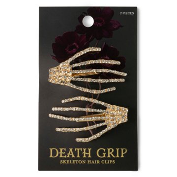 Death Grip Skeleton Hand Hair Clips - Assorted, 2 ct