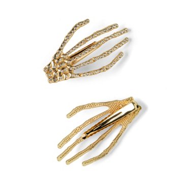 Death Grip Skeleton Hand Hair Clips - Assorted, 2 ct