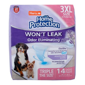 Hartz Home Protection Odor Eliminating 3XL Dog Pads - Lavender Scented, 14 ct
