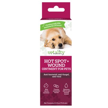 Vetality Hot Spot & Wound Ointment for Pets, 2.5 oz