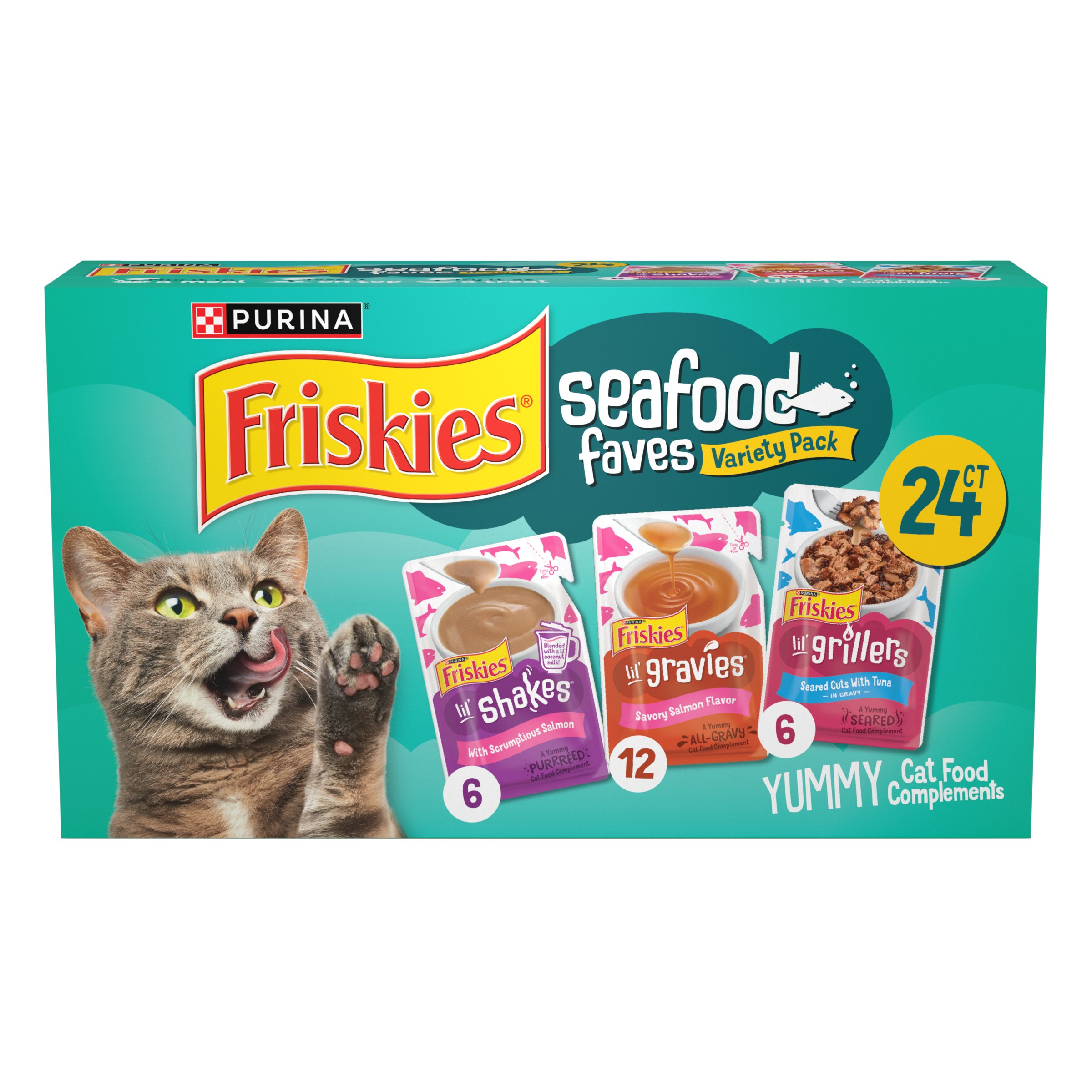 Friskies Wet Cat Treats Variety Pack, Seafood Faves - Shop Food at H-E-B