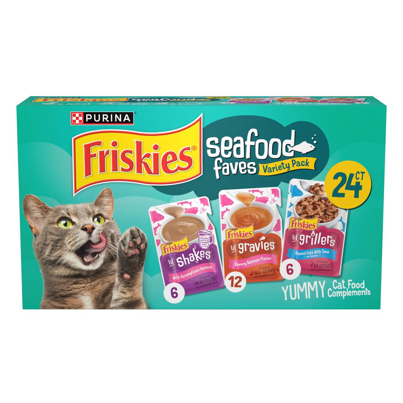 Friskies Wet Cat Treats Variety Pack, Seafood Faves; image 1 of 8