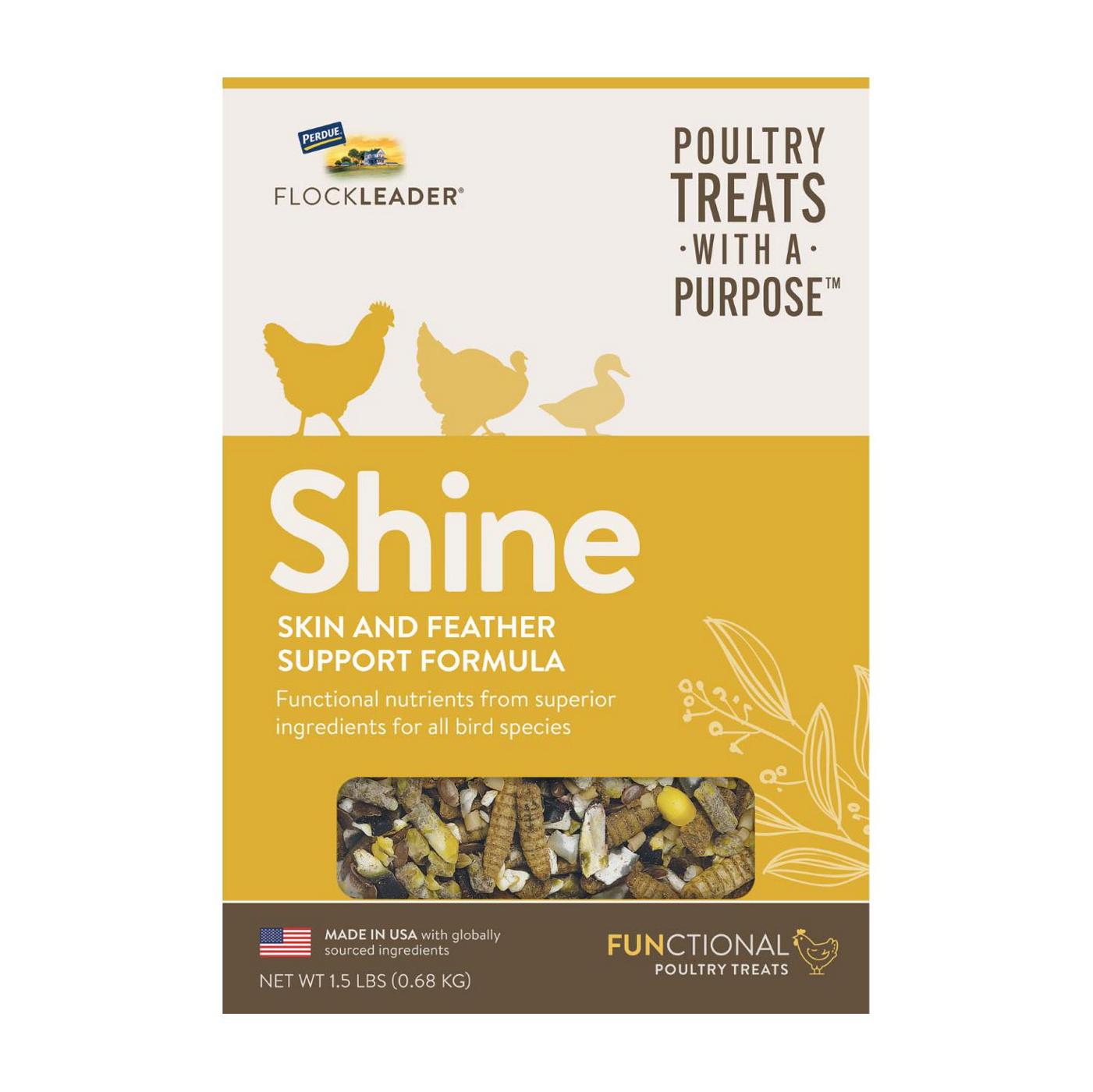 Flockleader Shine Skin & Feather Support Formula Poultry Treats; image 1 of 4