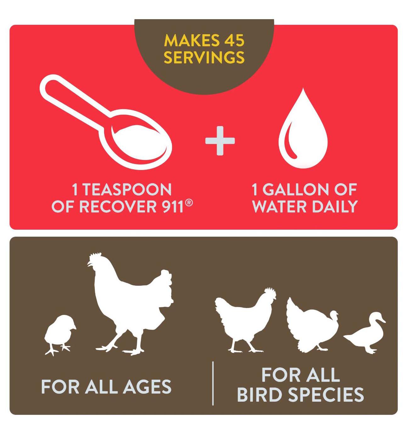 Flockleader Recover 911 Water Supplement; image 4 of 4