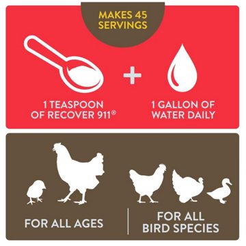 Flockleader Recover 911 Water Supplement, 8 oz