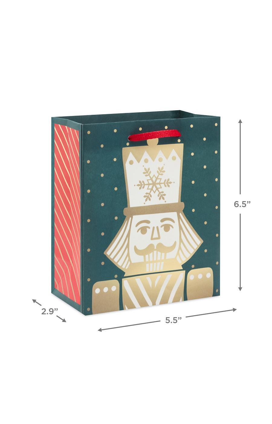 Hallmark Small Holiday Gift Bag - Gold Nutcracker; image 5 of 6