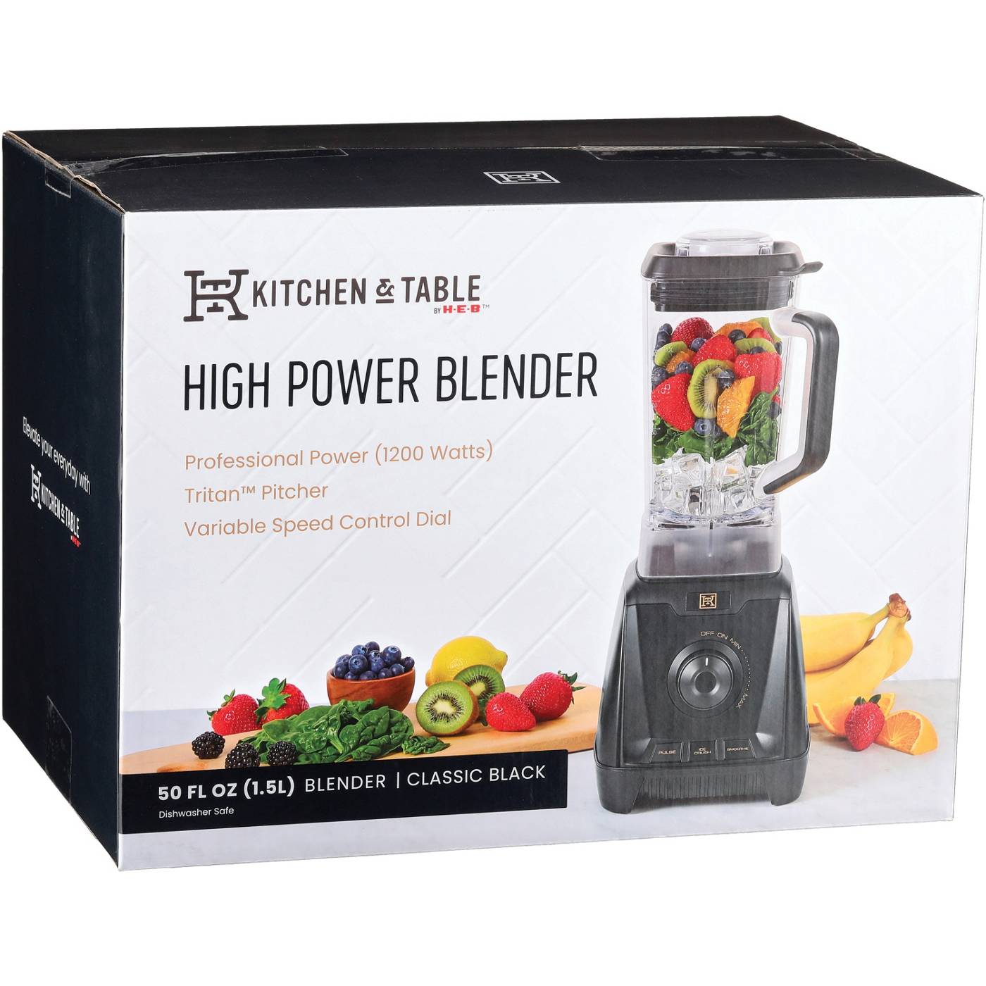 Kitchen & Table by H-E-B 1200W Blender - Classic Black; image 3 of 7