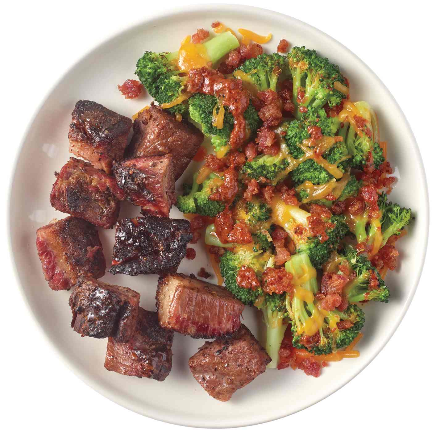 Meal Simple by H-E-B Low-Carb Lifestyle Beef Brisket Burnt Ends & Broccoli; image 2 of 3